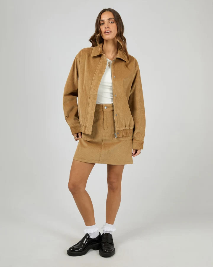 ALL ABOUT EVE BAMBI CORD BOMBER - TAN