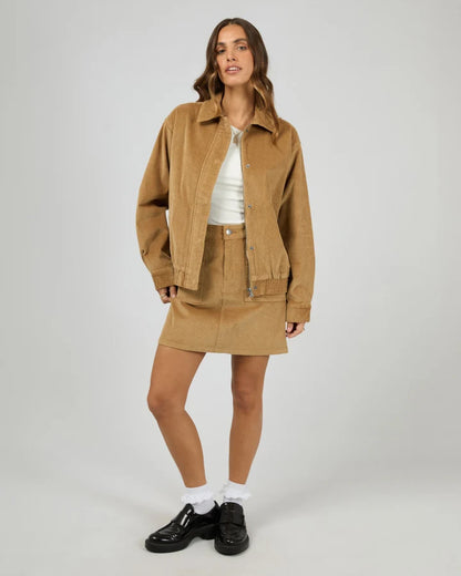 ALL ABOUT EVE BAMBI CORD BOMBER - TAN