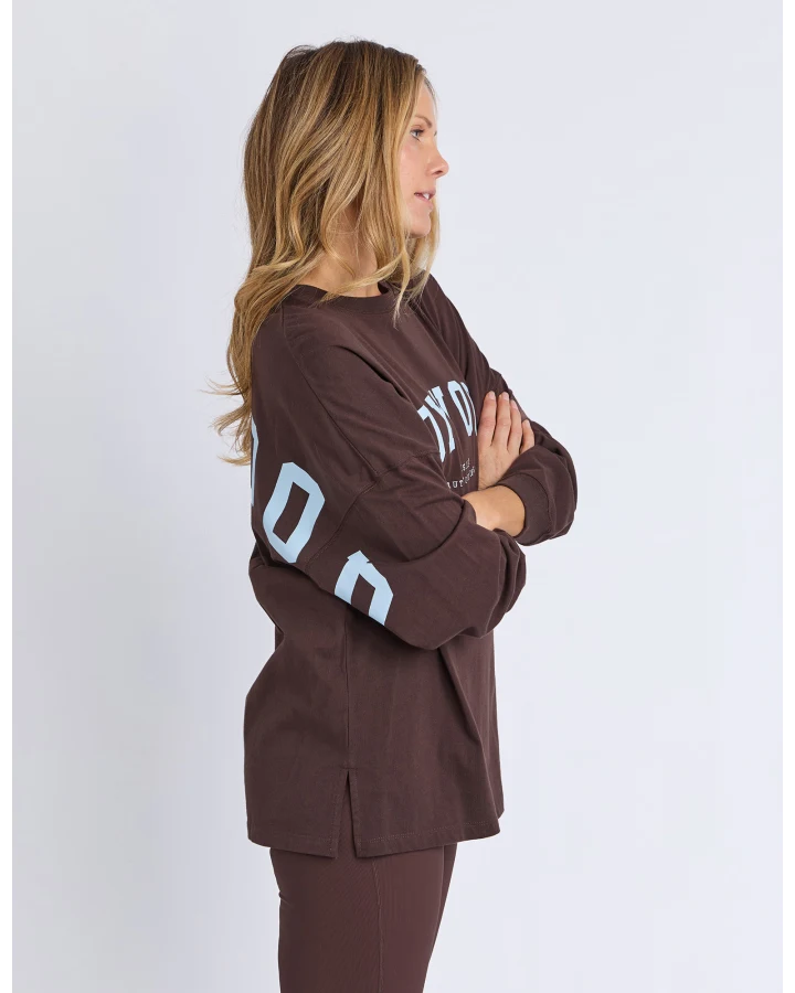 FOXWOOD INTERVAL LONG SLEEVE - COFFEE / LIGHT BLUE