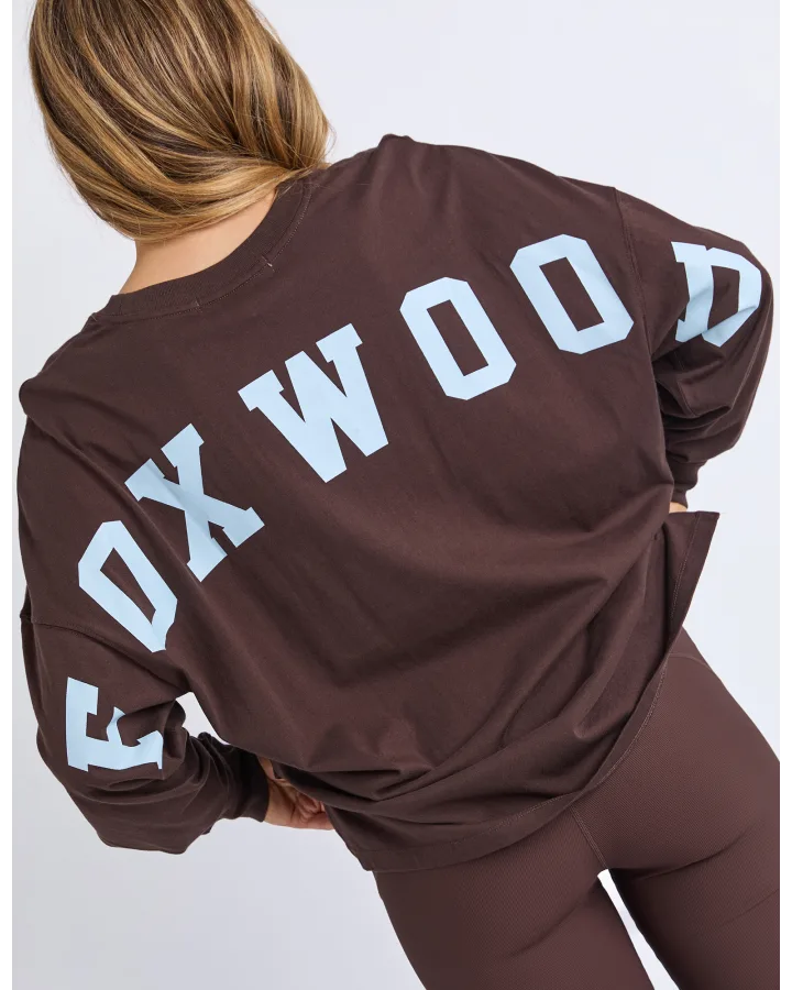 FOXWOOD INTERVAL LONG SLEEVE - COFFEE / LIGHT BLUE