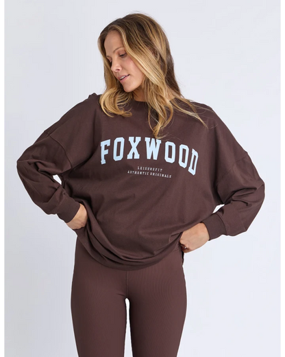 FOXWOOD INTERVAL LONG SLEEVE - COFFEE / LIGHT BLUE