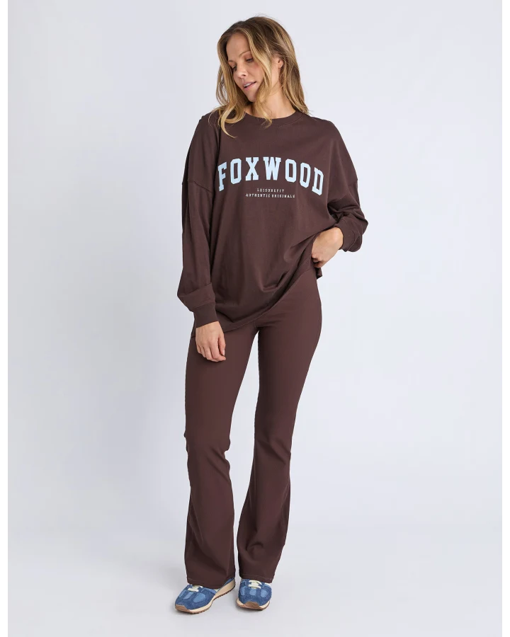 FOXWOOD INTERVAL LONG SLEEVE - COFFEE / LIGHT BLUE