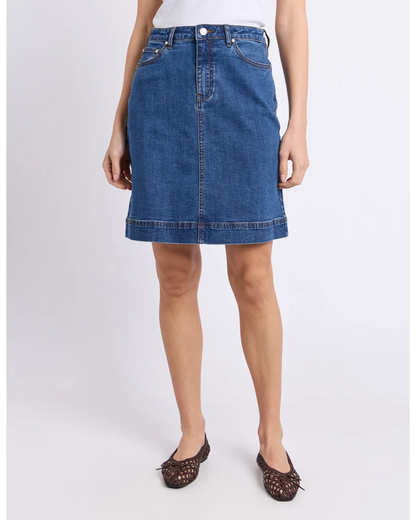 FOXWOOD BOWER SKIRT - MID BLUE