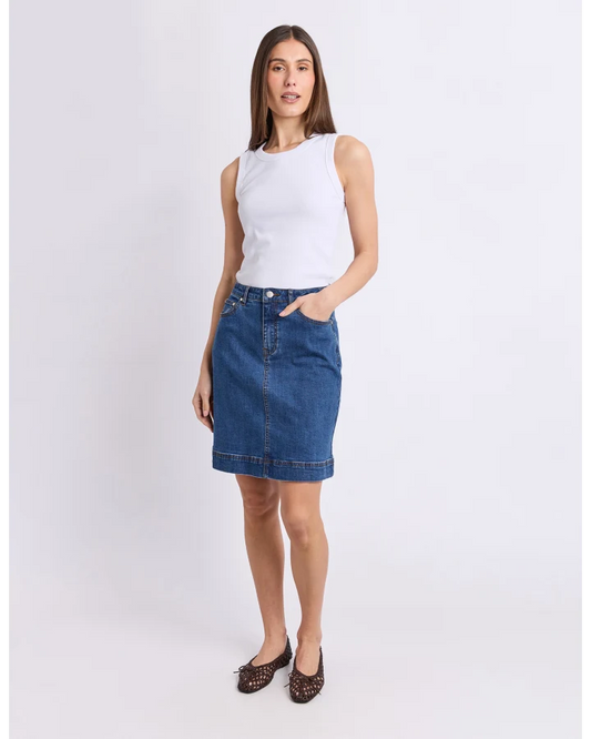FOXWOOD BOWER SKIRT - MID BLUE