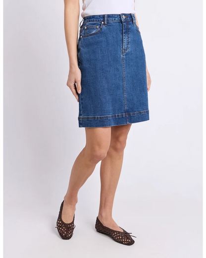 FOXWOOD BOWER SKIRT - MID BLUE