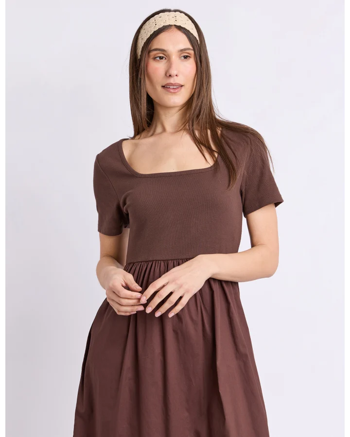 FOXWOOD ELLA DRESS - CHOCOLATE