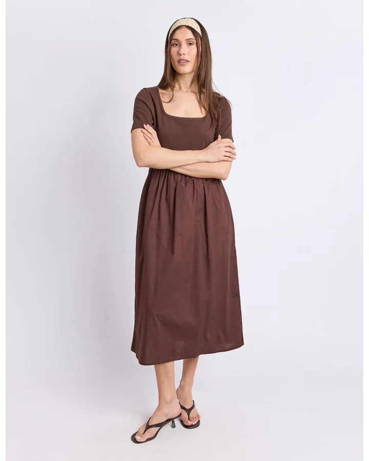 FOXWOOD ELLA DRESS - CHOCOLATE