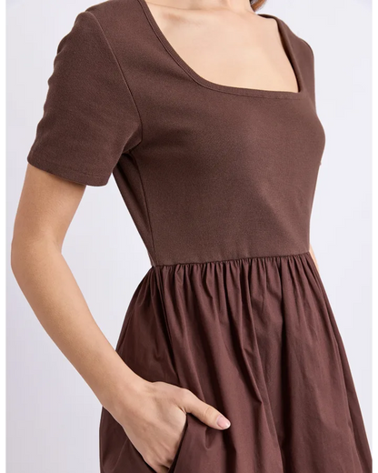 FOXWOOD ELLA DRESS - CHOCOLATE
