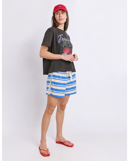 FOXWOOD CHERRY TEE - WASHED BLACK