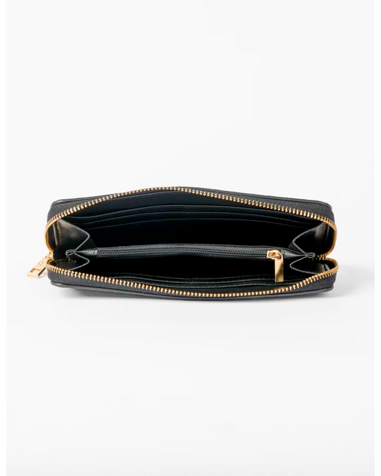 STELLA & GEMMA FINNEY WALLET - BLACK WEAVE