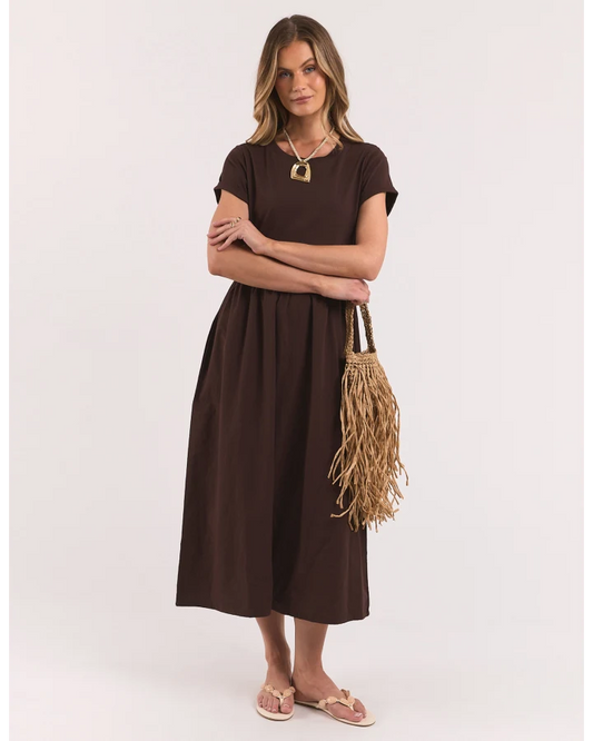 FOXWOOD ASTRID DRESS - COFFEE