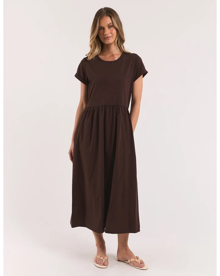 FOXWOOD ASTRID DRESS - COFFEE
