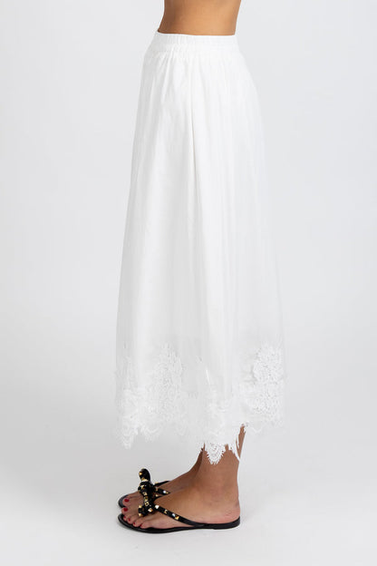 FEDERATION POPPY SKIRT - WHITE