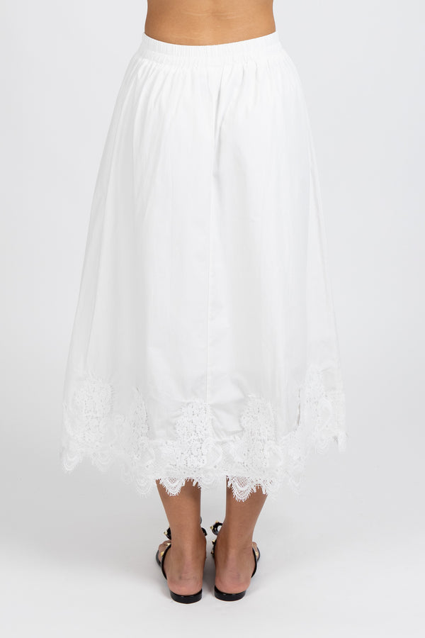FEDERATION POPPY SKIRT - WHITE