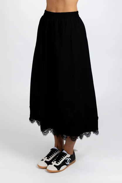 FEDERATION POPPY SKIRT - BLACK