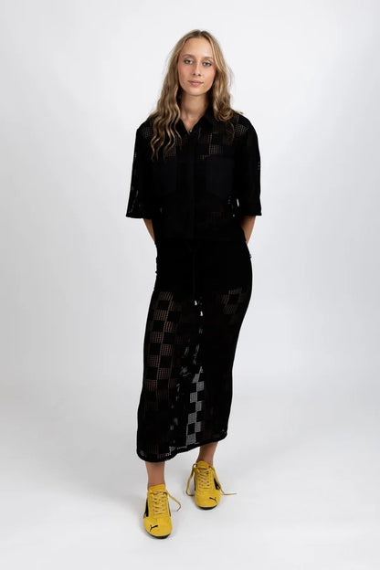 FEDERATION HOLLY SHIRT - BLACK