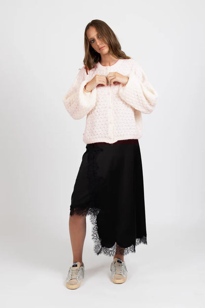 FEDERATION HONEYCOMB CARDI - PEARL
