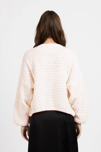 FEDERATION HONEYCOMB CARDI - PEARL