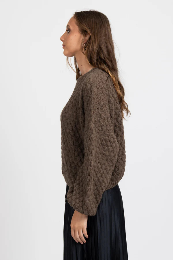FEDERATION HONEYCOMB KNIT - CHOCOLATE