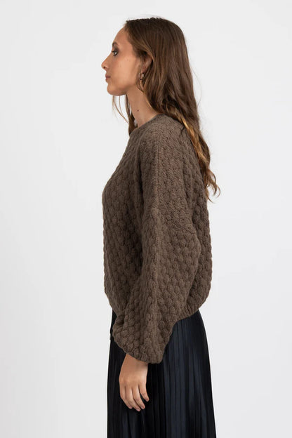 FEDERATION HONEYCOMB KNIT - CHOCOLATE