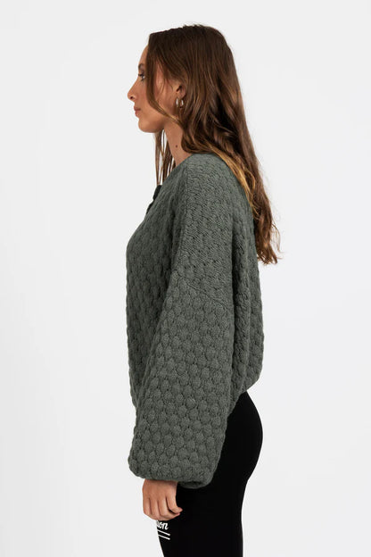 FEDERATION HONEYCOMB CARDI - STORMY