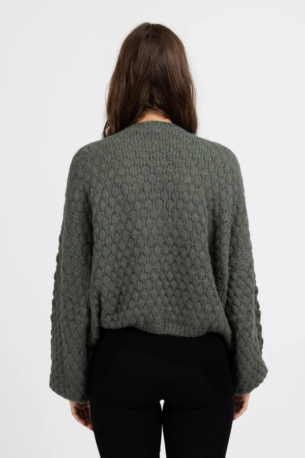 FEDERATION HONEYCOMB CARDI - STORMY