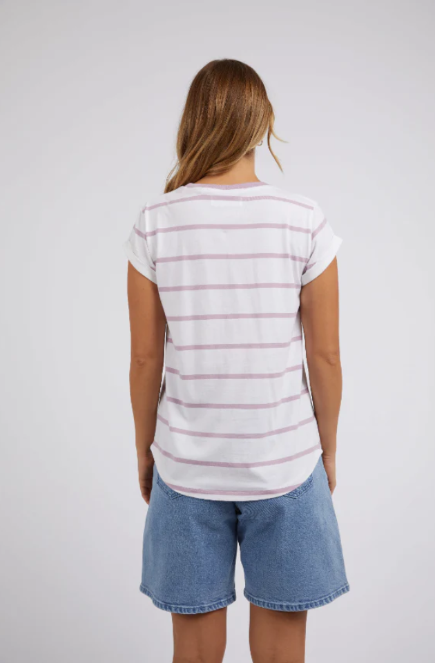 FOXWOOD MANLY STRIPE TEE - LAVENDER - 55X0181.LAV