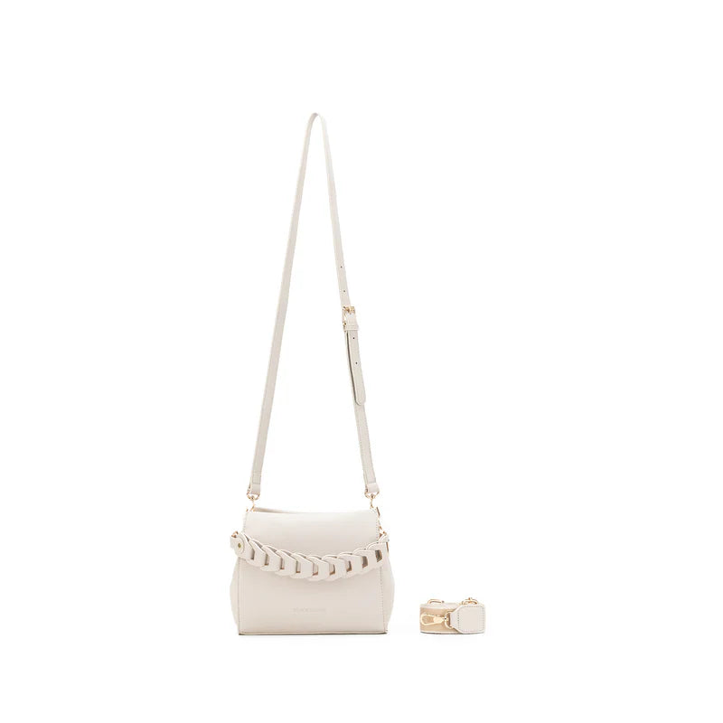 BLACK CAVIAR LUA PLAIT HANDBAG - OATMEAL