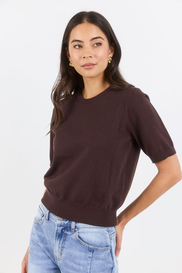 STORIES BE TOLD - EDITION KNIT TEE - CHOCOLATE
