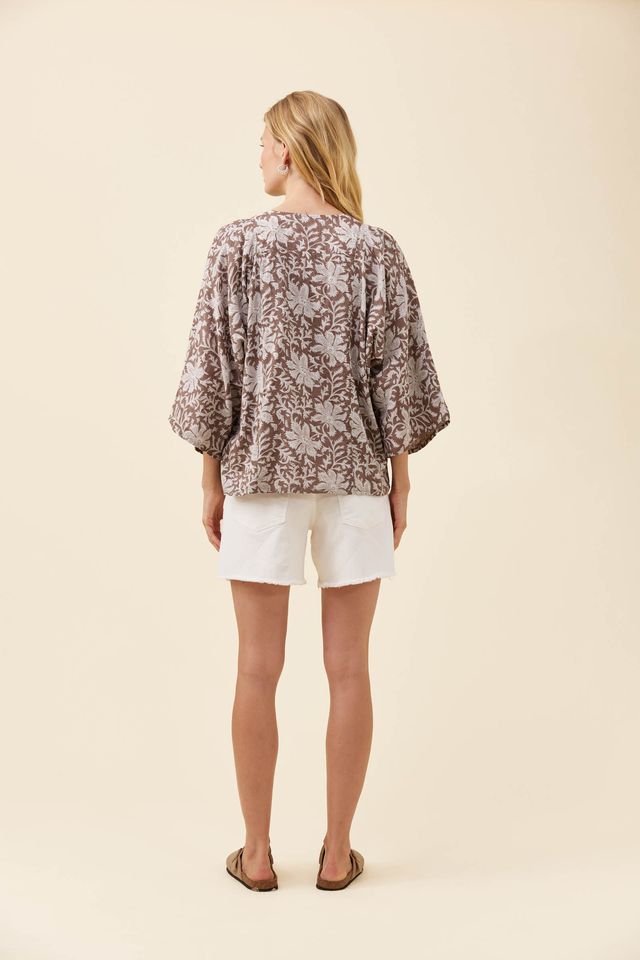 ISLE OF MINE WILMA BLOUSE - TAUPE