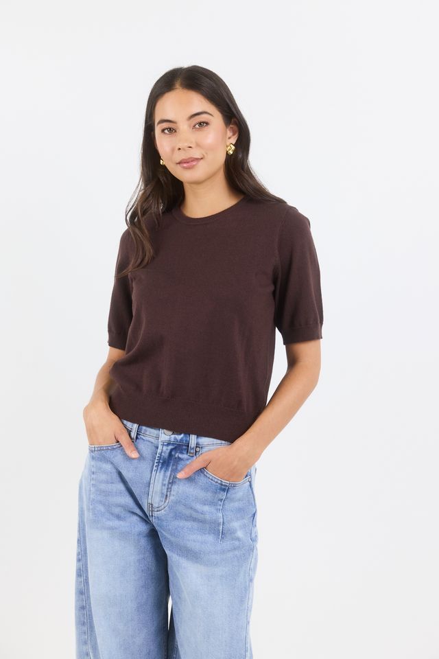 STORIES BE TOLD - EDITION KNIT TEE - CHOCOLATE