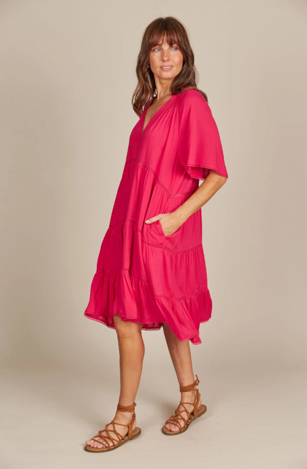 ISLE OF MINE ESME DRESS - RASPBERRY - 4526317