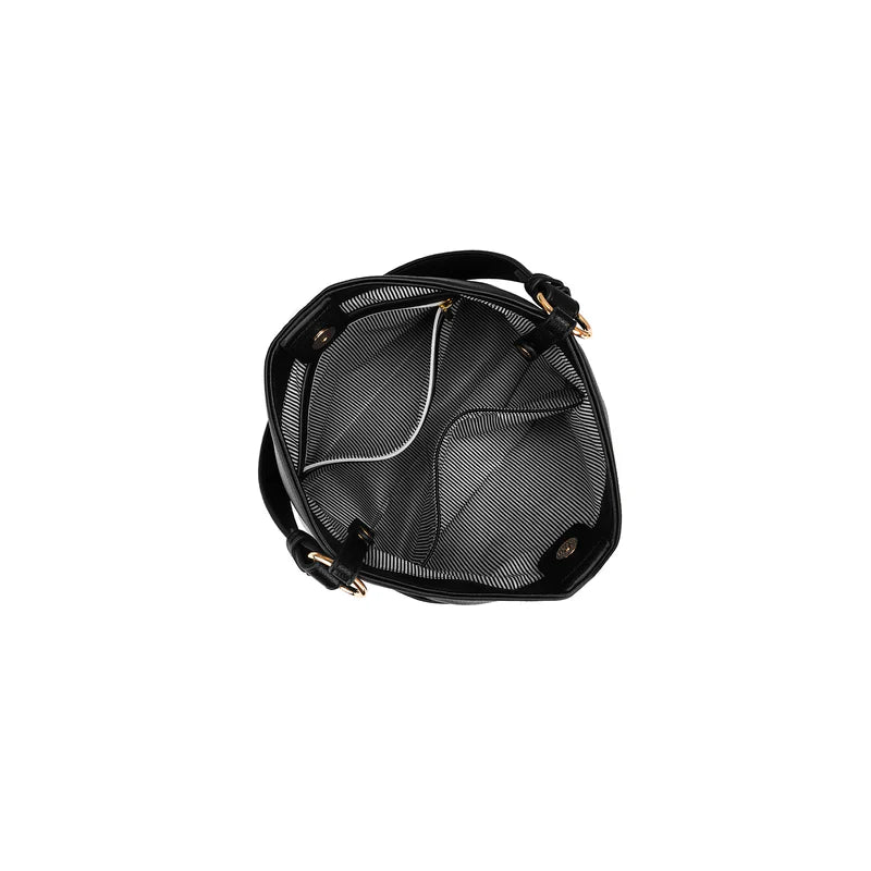 BLACK CAVIAR MELODY CROSSBODY BAG - BLACK