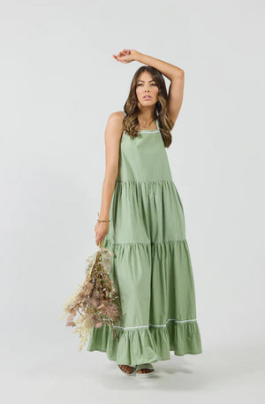 DRAMA THE LABEL EARTH DRESS - ASPEN GREEN - 2148