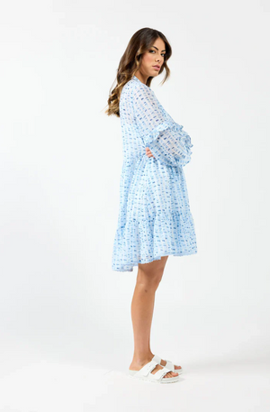 DRAMA THE LABEL MYKONOS DRESS - BLUE WATER - 2185