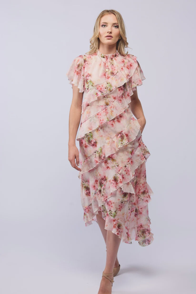 DRAMA THE LABEL FREDA DRESS - CARNATION