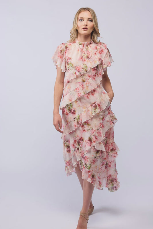 DRAMA THE LABEL FREDA DRESS - CARNATION
