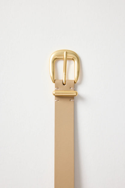 AMONG THE BRAVE BUCKLE LEATHER BELT - SAND
