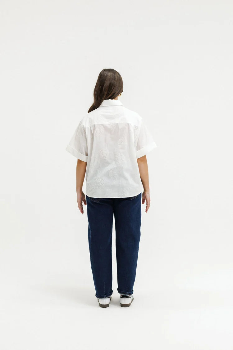 HOME-LEE RUBY SHIRT - WHITE FLORA