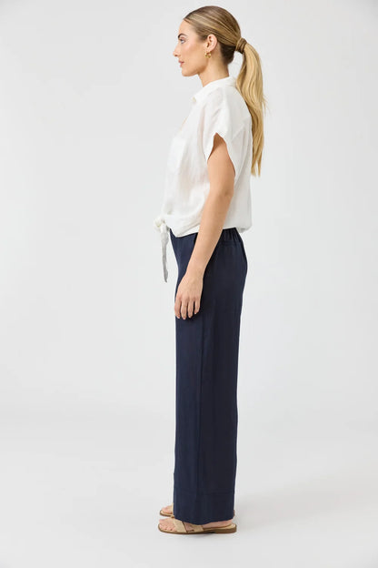 EB & IVE STUDIO TIE SHIRT - SALT