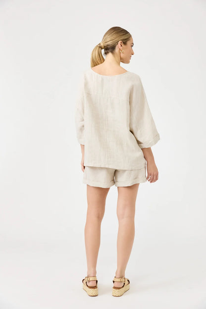 EB & IVE STUDIO RELAXED TOP - TUSK