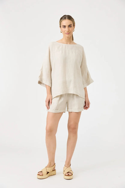 EB & IVE STUDIO RELAXED TOP - TUSK