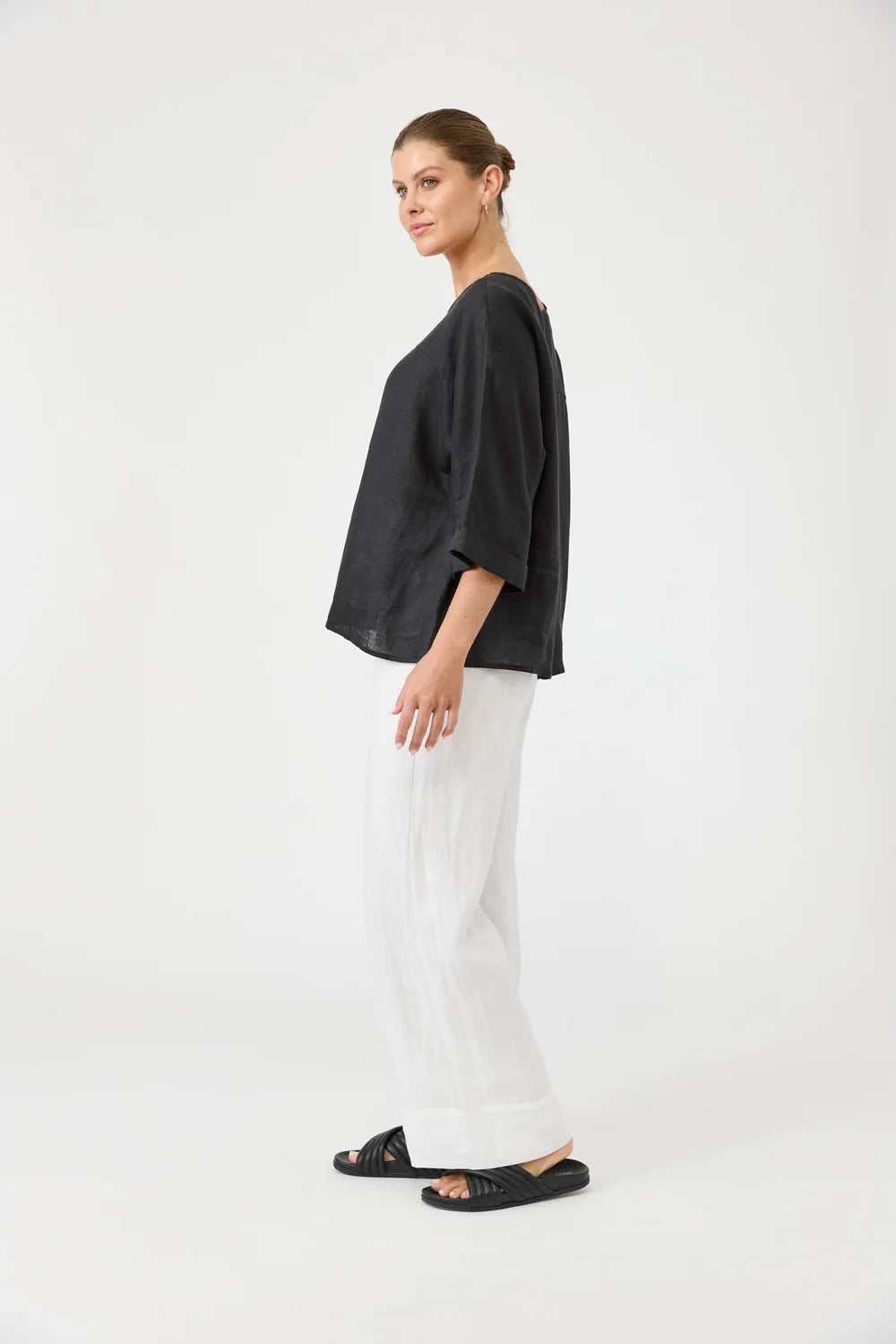 EB & IVE STUDIO RELAXED TOP - EBONY