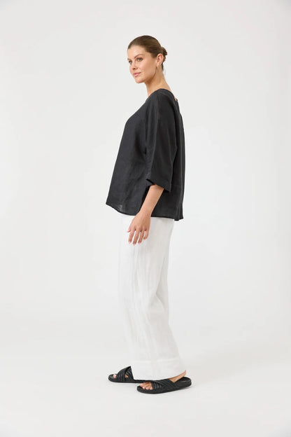 EB & IVE STUDIO RELAXED TOP - EBONY