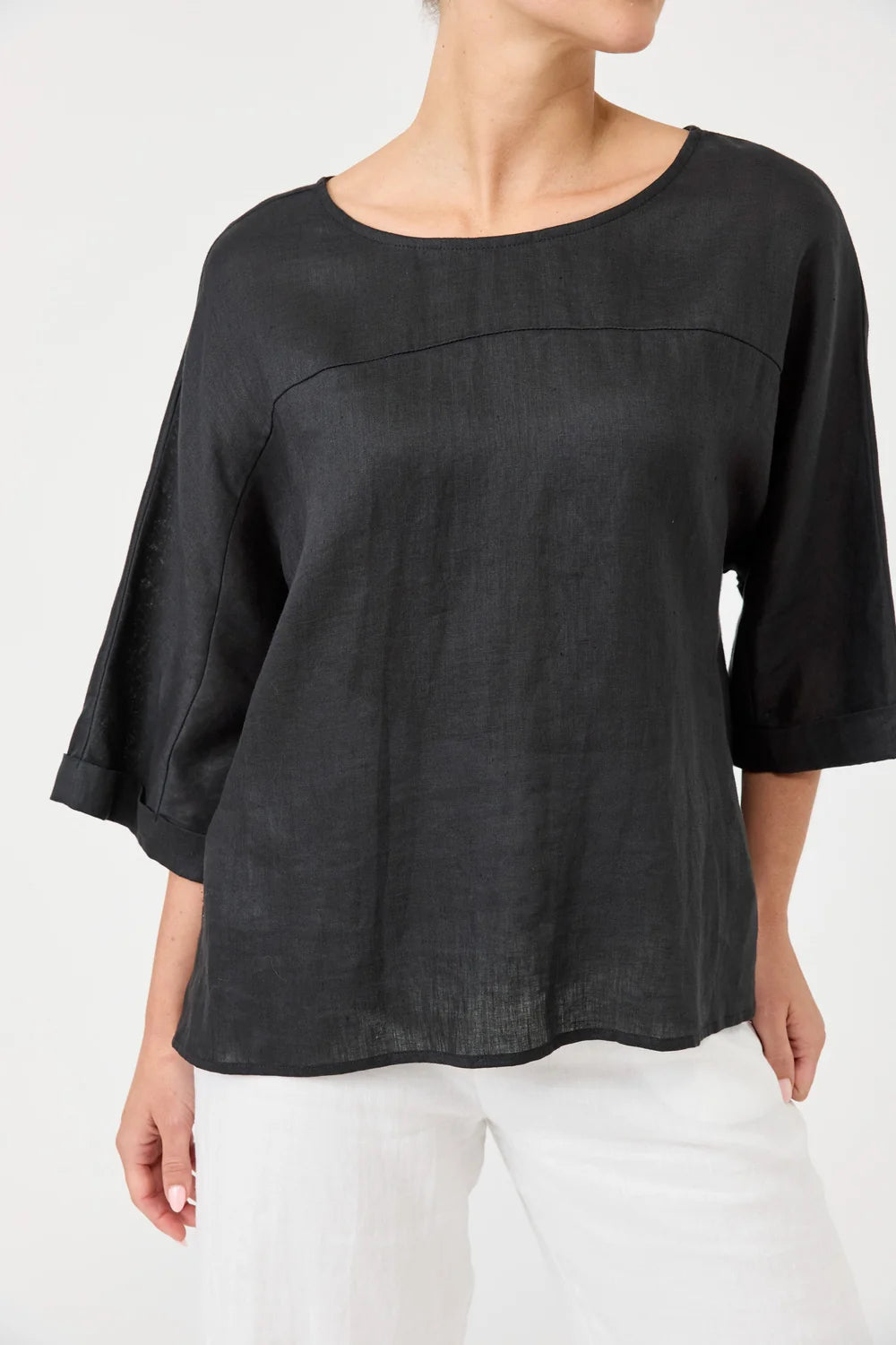 EB & IVE STUDIO RELAXED TOP - EBONY