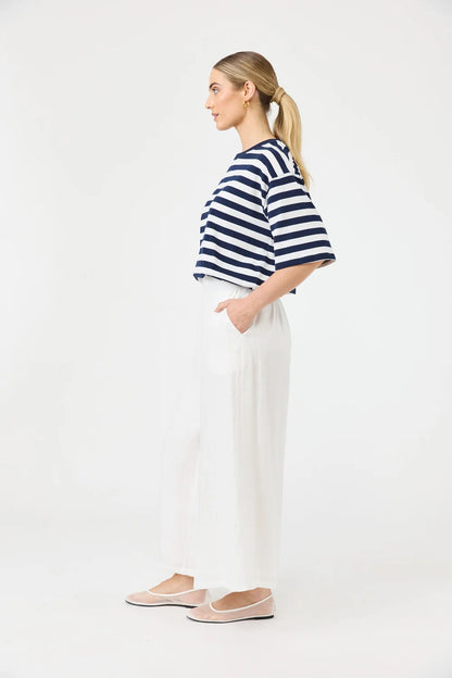 EB & IVE STUDIO CROP PANT - SALT