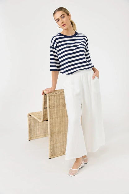 EB & IVE STUDIO CROP PANT - SALT