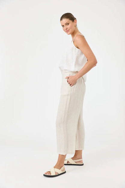EB & IVE STUDIO CROP PANT - TUSK
