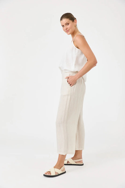 EB & IVE STUDIO CROP PANT - TUSK