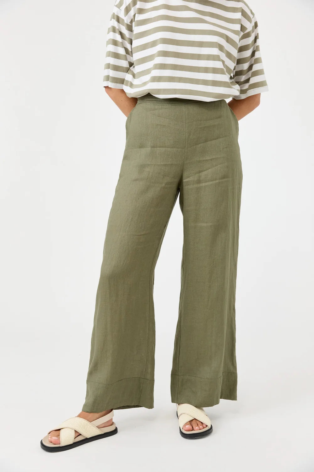 EB & IVE STUDIO PANT - KHAKI